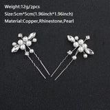 Bride Hairpins Wedding Hair Accessories Trendy Crystal U-shaped Alloy Hair Sticks Forks Girls Banquet Crowns Noiva Jewelry