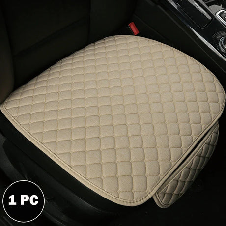 Summer Flax Car Seat Cover Linen Fabric Automobiles Seat Cushion Breathable Chair Protector Pad Mat Universal for Car Truck SUV