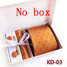 Luxury Tie Set Gift Box For Men Wedding Jacquard Necktie Square Clip Cufflinks Handkerchief Brezo Pour Teal Tie