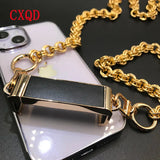 125cm Universal Metal Lanyard Anti-lost Phone Back Clip Aluminum Chain High-end Hanging Clips DIY Matching Hanging Outdoor Gift