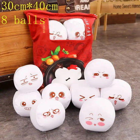 New Kawaii Animal Balls Pudding Candy Bag Pillow Plush Stuffed Mini Doll of Donut Boba Milk Tea Bat Newt Cat Nap Plushie