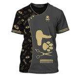 Puppy Groomer T-shirt Men's Shirt Unisex Fashion Uniform Summer O-neck Clothes Male Oversized Short Sleeve Tees Harajuku Tops