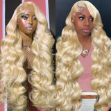 Rosabeauty HD Glueless 13x6 613 Body Wave Honey Blonde Lace Frontal Human Hair Wig Brazilian Color 13x4 Lace Front Wig For Women