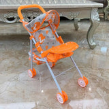 Baby Stroller Dollhouse Toys Creative Kids Play House Toys Doll Dining Cart Rocking Chair Cart Baby Bed Toddlers Nursery Toys