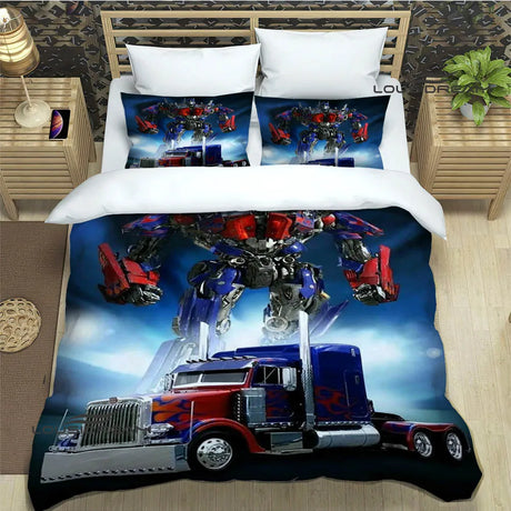 T-Transformers Cartoon Bedding Sets exquisite bed supplies set duvet cover bed comforter set bedding set luxury birthday gift