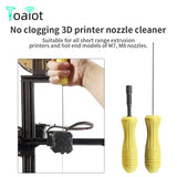 Toaiot No Clogging 3D Printing Cleaning Tool Unclogging Tubes Extruders Use for M7 M8 Nozzles Cleaning Tool 3D Printer Accessory