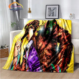 Anime JoJo's Bizarre Adventure Stone Ocean flannel Blanket Throw blanket Warm Sofa bed  children and girls Gift s