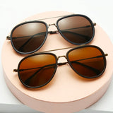 Retro Aviator Sunglasses Men Metal Frame Sunglasses Men Retro Sunglasses Men Big Frame Cycling Sun Glasses Equipment