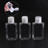 100/20/10Pcs Transparent Bottle With Flip Cap Plastic Hand Sanitizer Shampoo Bottle Empty Refillable Bottles Travel Accessories