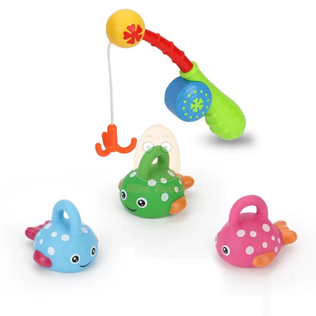 Baby Bath Toys Finding Fish Kids Float Spray Water Squeeze Aqua Soft Rubber Bathroom Play Animals Bath Figure Toy For Children