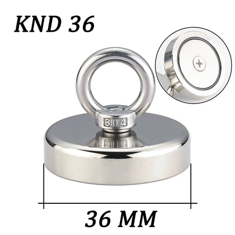 Super Strong Magnets Set Neodymium Magnet Hook Kit With Countersunk Hole Eyebolt Magnetic Hooks Salvage Fishing Magnet Searcher