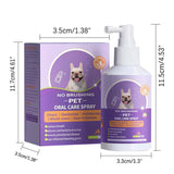 50ml Pet Oral Cleanse Spray Dogs Cats Teeth Clean Deodorant Non-irritating Prevent Calculus Remove Kitten Bad Breath Pet Supplie