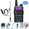 Baofeng UV 5R Walkie Talkie True 8W Portable Ham CB Radio Dual Band VHF UHF FM Transceiver Two Way Hunting Radios UV82 UV9R Plus