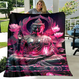 Buddha Sakyamuni Buddhism Faith Religion Soft Plush Blanket,Flannel Blanket Throw Blanket for Living Room Bedroom Bed Sofa Pray