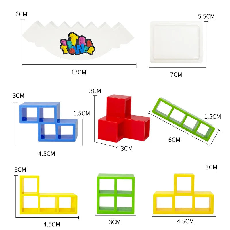 16PCS/32PCS/48PCS Russian Block Cubes Stacking Practice Children's Concentration Blocks Desktop Toys Children's Educational Toys