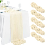 Crinkling Table runner gauze translucency doilies Holiday party wedding tablecloth 90x300cm twist Knit cloth table cover