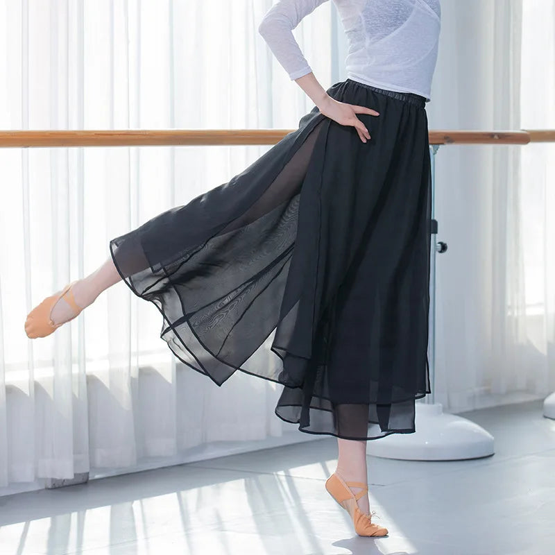 Women Modern Dance Training Pants Loose Dance Pants Adult Girl Classical Dance Chiffon Pants Wide Leg Pants Body Yoga Pants