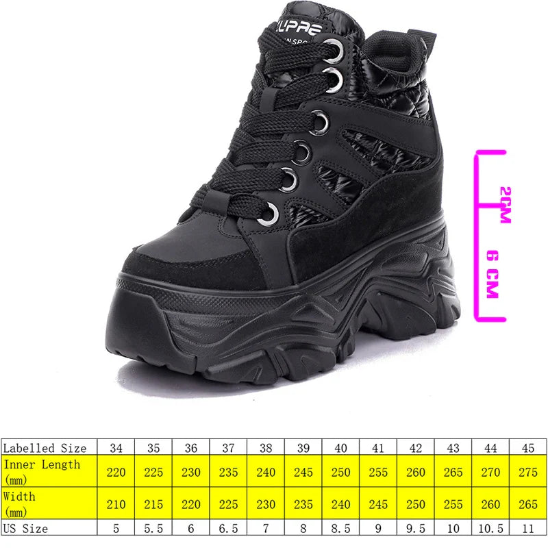 Dad's Shoes Women's 2023 Autumn/Winter New High Rise Retro Thick Sole Warm High Top Casual Sports Trendy Shoes