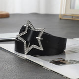 A ladies' belt new retro fashion decorative trend five-pointed star jeans Joker design belt