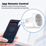 16A/20A Tuya WiFi/Zigbee Smart Plug EU Socket With Power Monitor Smart Life Remote Control Switch For Alexa Google Home Alice