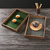 Coffeeware Teaware Tea Tray Modern Luxury Dish Home Glass Nordic Tray Serving Food Bandeja De Vidro Tea Tools Accessories