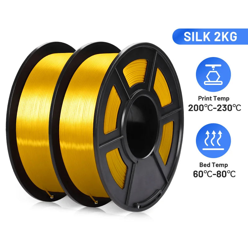 2KG PLA SILK Filament 1.75mm PLA Plus SILK 3D Printer Filament Print-rite CoLiDo High Gloss 3D Printing Materials