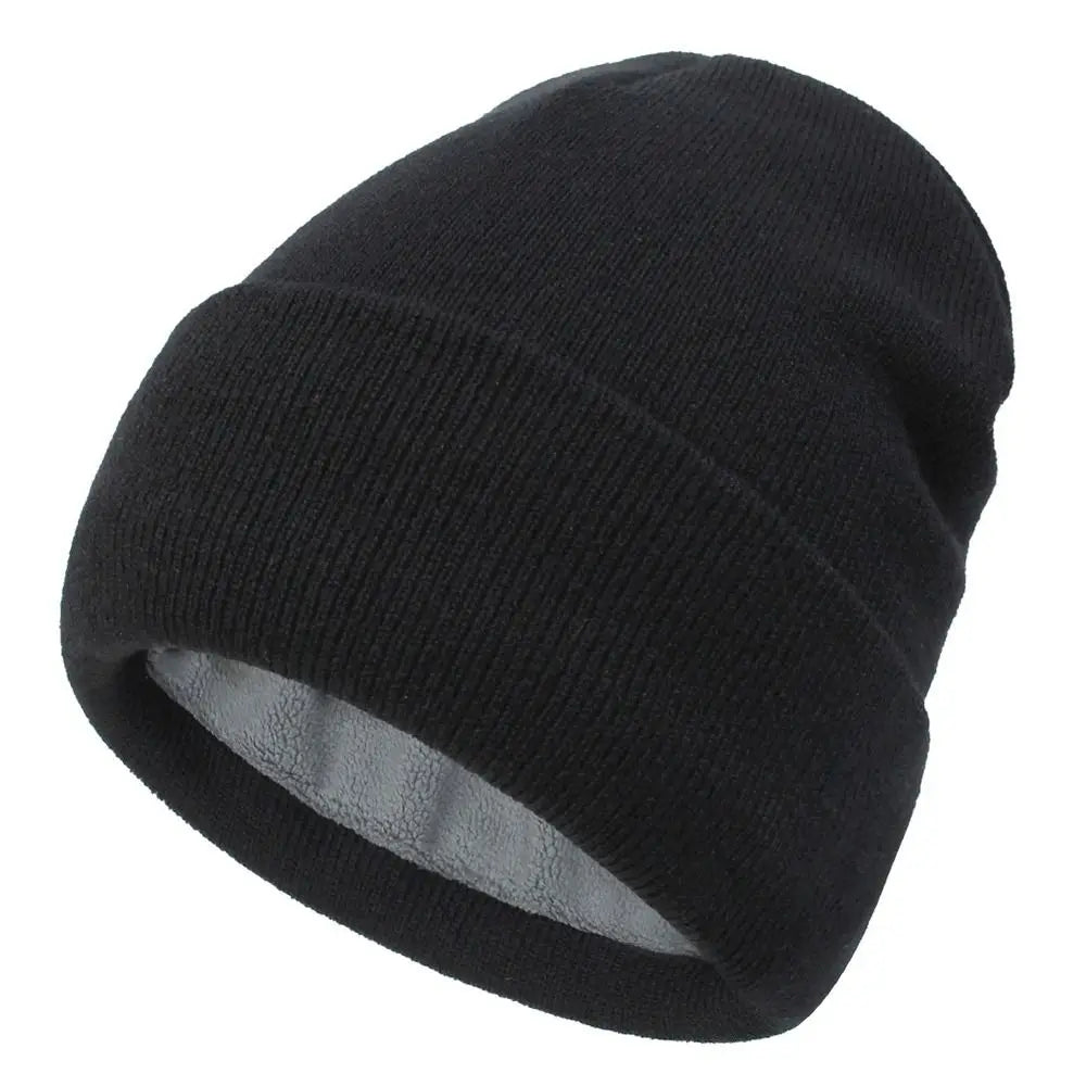 2024 New Unisex Classic Casual Beanie Hat for Men Women Winter Warm Knit Cuffed Beanie Soft Thick Fleece Lined Ski Hats