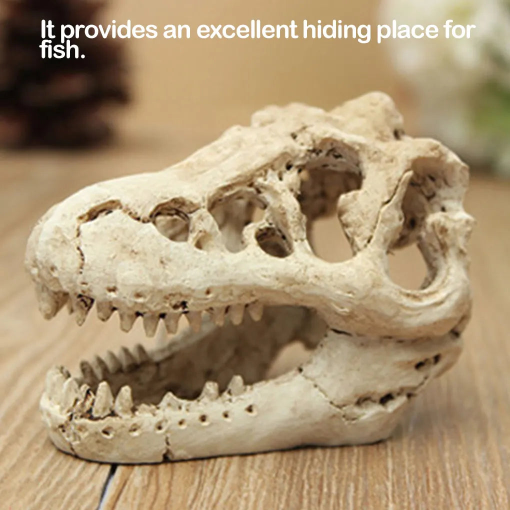 1 Pcs Dragon Resin Aquarium/Terrarium Decoration Crocodile Skull For Fish Tank Resin Ornament Decorate Your Aquarium