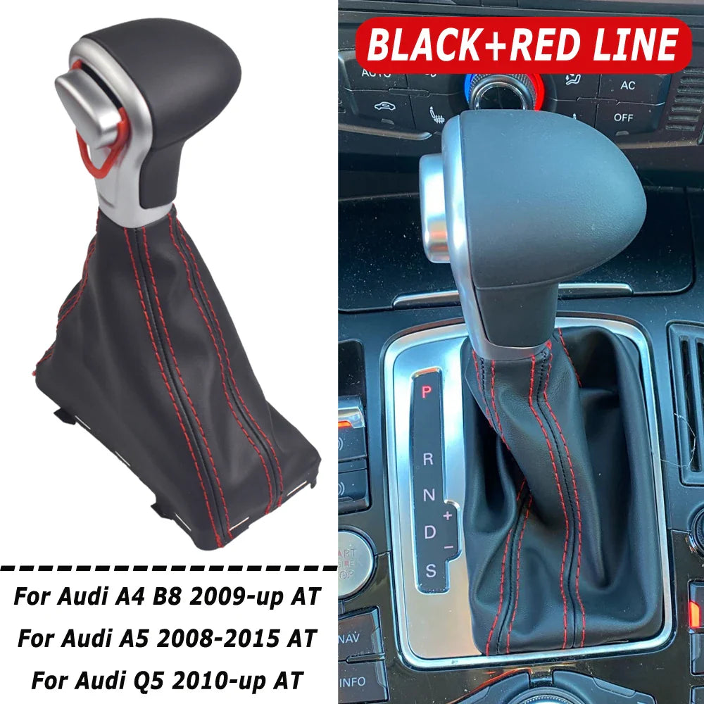 For Audi A4 B8 A5 Q5 2009 2010 2011 2012-2014 Car Automatic Shift Lever Gear shift knob Gaiter Boot Leather Cover