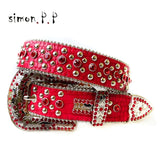 Punk Western Rhinestone Belts for Women Luxury Diamond Strap Cowgirl Cowboy Bling Crystal Pin Wide Buckle Studded Y2K Mens Belts