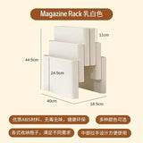 Nordic Bookshelf with Portable 6 Pockets Mid-Ancient Floor Magazine Rack Ins Decoration Book and Magazine Rack