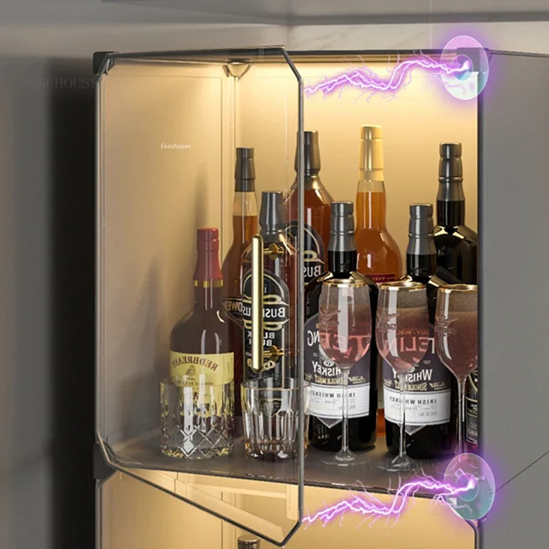 Living Room Wine Small Display Cabinet Light Luxury Desktop Wine Cabinets Home Wall-mounted Restaurant Bar Floor Storage Cabinet