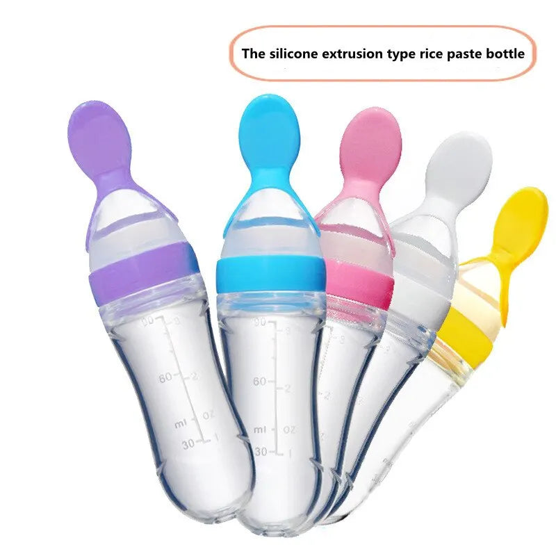 Baby Spoon Bottle Feeder Dropper Silicone Spoons for Feeding Medicine Kids Toddler Cutlery Utensils Children Accessories