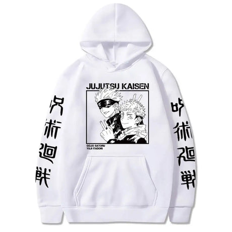 Anime Jujutsu Kaisen Hoodies Men Satoru Gojo Print Sweatshirt Autumn Winter Harajuku Hoody Hooded Streetwear Plus Size Hoodie