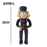 Newest Skibidi Toilet Clockman Titan TV Man Speakerman Plush Toys Horror Game Cartoon Stuffed Doll Kids Birthday Christmas Gifts