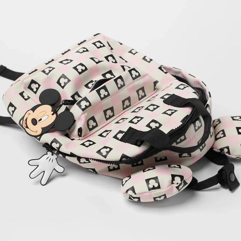 Full-printed Mickey Cute Baby Girls' Bag Fashion Cute Children Backpack Disney Cartoon Schoolbag Kids Double Shoulder Bag