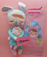 Metoo Doll Stuffed Toys Kawaii Mother and Kid 2 Piece Angela Plush Sleeping Toys For Girls Newborn Baby Christmas Birthday Gift