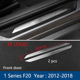 Accessories Door Sill Scuff Plate Guards Protector Sticker For BMW X1 X5 X6 E70 E71 E84 E90 F10 F15 F16 F20 F25 F26 F30 F34 F36