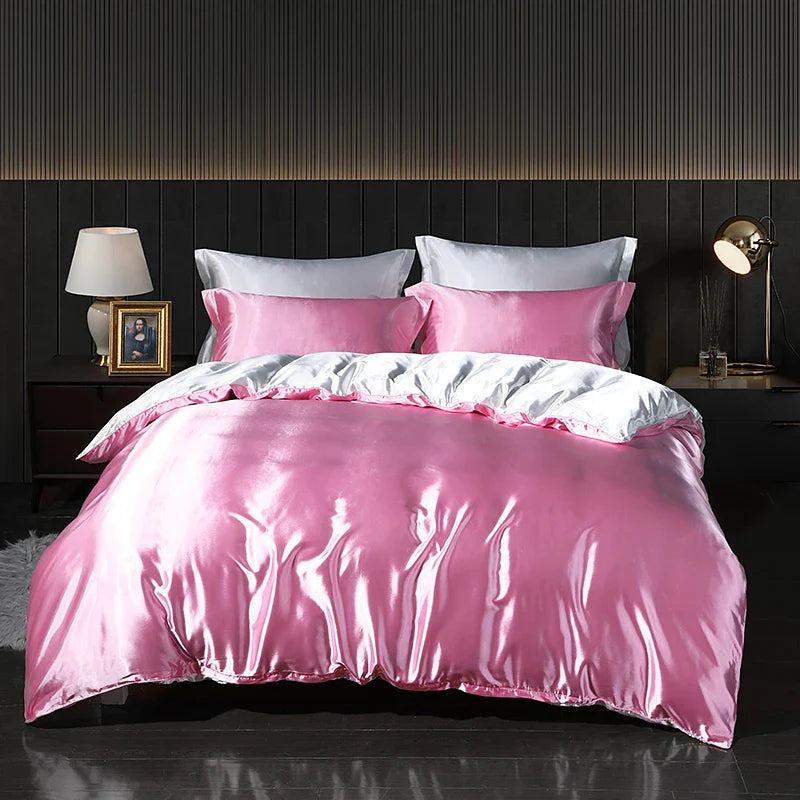 Luxury Gold Mulberry Silk Bedding Set Comforter Quilt Cover Flat Sheet Pillowcase Double Ru Europe Queen Bed Linen Duvet Covers