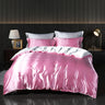 Luxury Gold Mulberry Silk Bedding Set Comforter Quilt Cover Flat Sheet Pillowcase Double Ru Europe Queen Bed Linen Duvet Covers