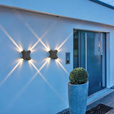 Cross Star Light Outdoor Porch Lights LED Garden Courtyard Waterproof Entrance Porch Decorative Wall Lamp Modern Simple Lighting