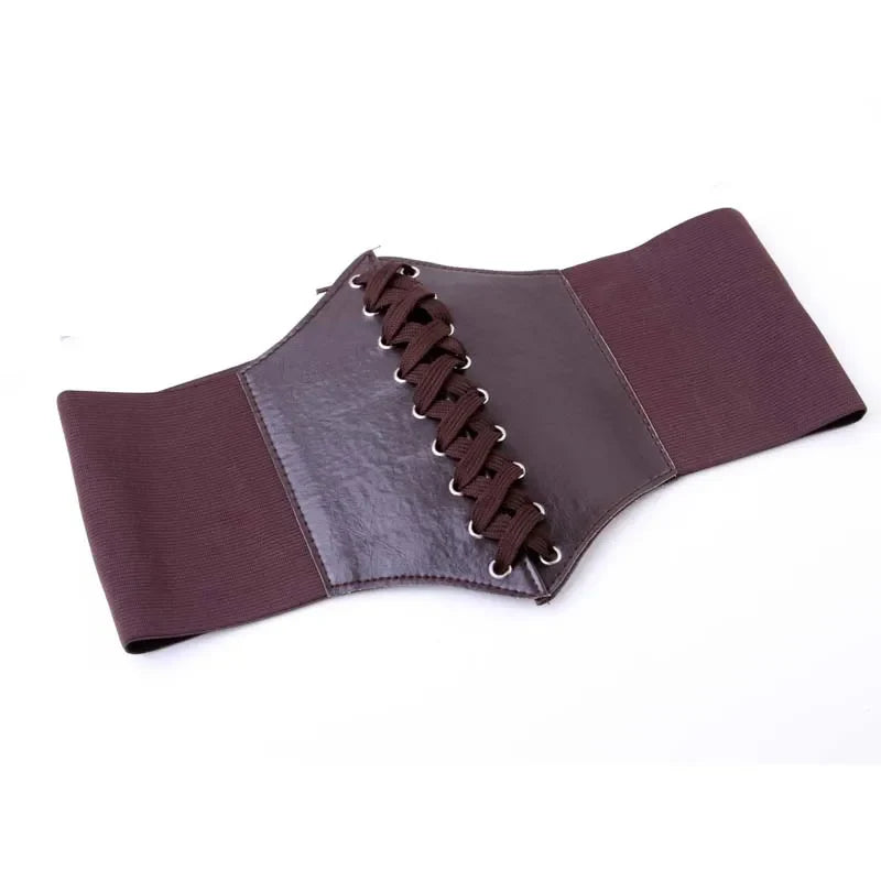 Corset Wide Belts PU Leather Slimming Body Waistband For Women Elastic Waist Belts Cinto Sobretudo Feminin Ceinture Femme Fajas