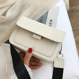 Women's Crossbody Bag New Small Square Bag Trendy Fashion Casual Simple Wide Shoulder Strap Retro One Shoulder Messenger Bag