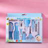 1~8PCS Nasal Aspirator Without Sharp Corners Newborn Infant Care Nail Clipper Set Round Head File Blue Baby Care