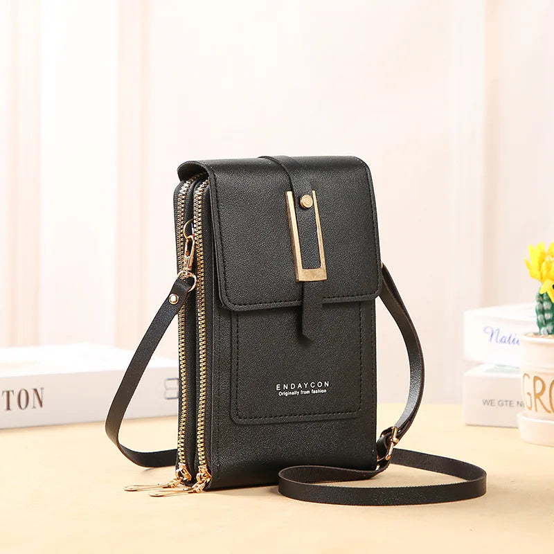 Women Bags Soft Leather Wallets Touch Screen Cell Phone Purse Crossbody Shoulder Strap Handbag for Female Cheap Women's Bags