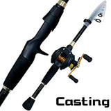 Ghotda Casting Fishing Rod Combo Telescopic Carbon Rod and Baitcasting Reel Portable Travel Fishing Rod  Kit Baitweight 10-30g