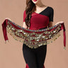 Oriental/Indian Belly Dance Coin Belt BellyDance Hip Scarf Golden Coins Belly Dance Costume Accessories Dancing Coin Belt