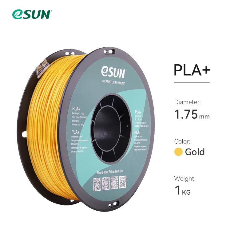 eSUN PLA+ Filament For 3D Printer 10Pcs 1.75mm PLA Plus 3D Printer Filament Accuracy +/- 0.03mm 10KG  PLA+ 3D Printing Material