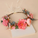 Boho Style Flower Headbands for Women Girls Floral Garland Wreath Tiaras Wedding Crown Hair Accessories Headpieces Jewelry Gifts