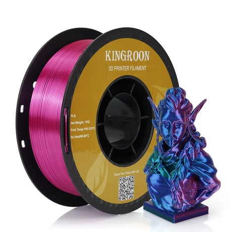 Newest 1KG Tricolor Silk PLA Filament 3D Printer 1.75mm Plastic Filament 3color for Eco-friendly 3D Printing Material